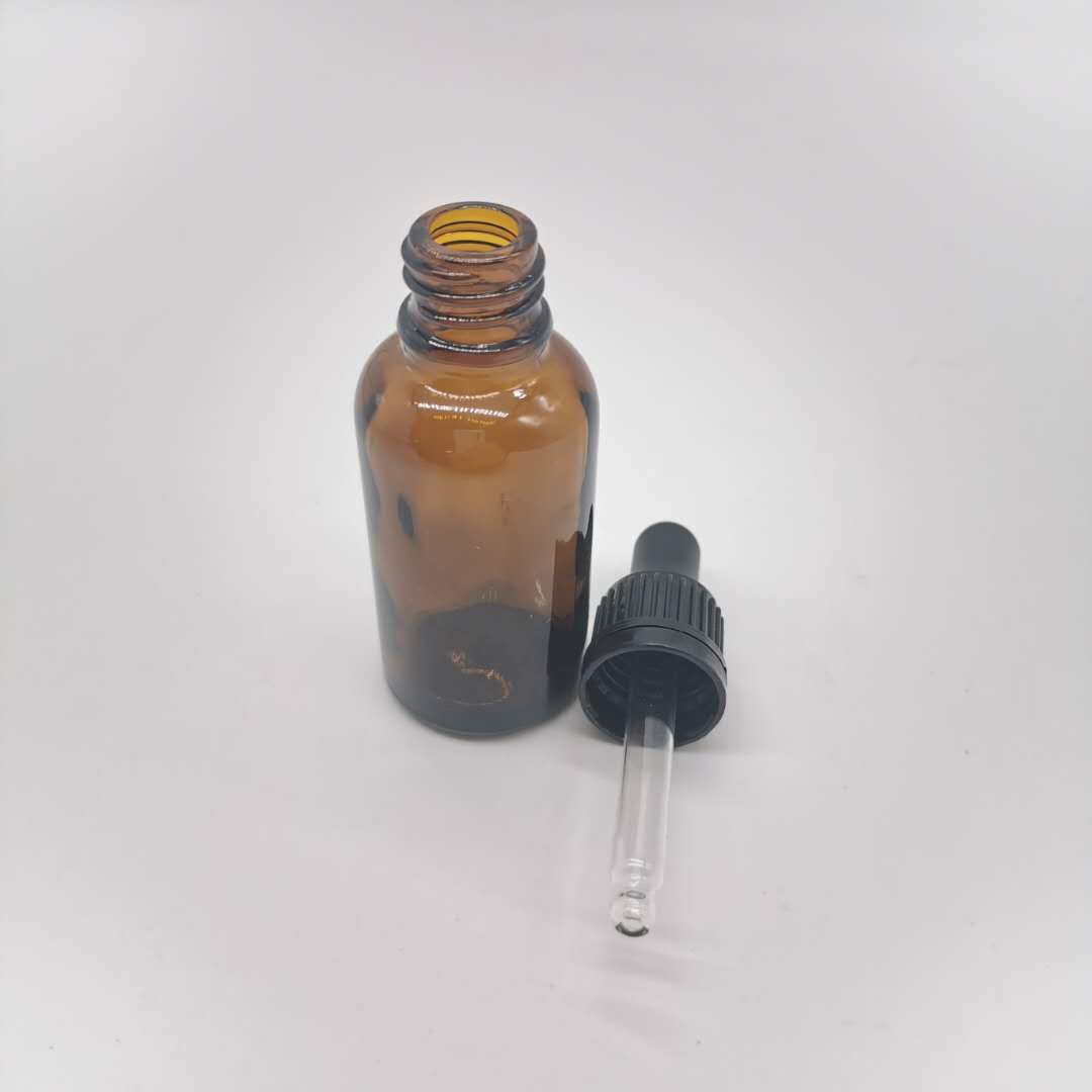 Wholesale Plastic Dropper 20ml Amber Glass Essential Oil Bottle