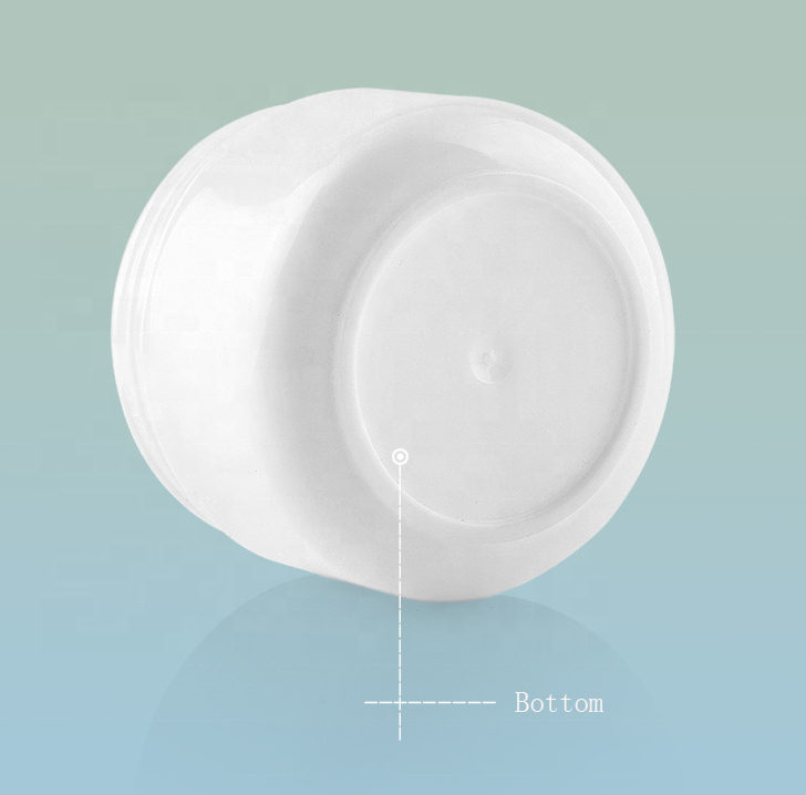 Wholesale Plastic White Big Mouth Luxury Face Cream Jar 250g 150g 100g 50g 30g 20g