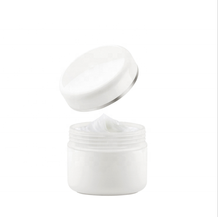 Wholesale Plastic White Big Mouth Luxury Face Cream Jar 250g 150g 100g 50g 30g 20g