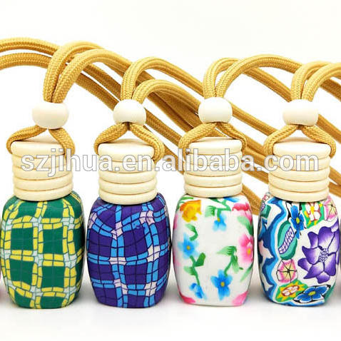 Wholesale Polymer Clay Hanging Rope Glass Perfume bottles