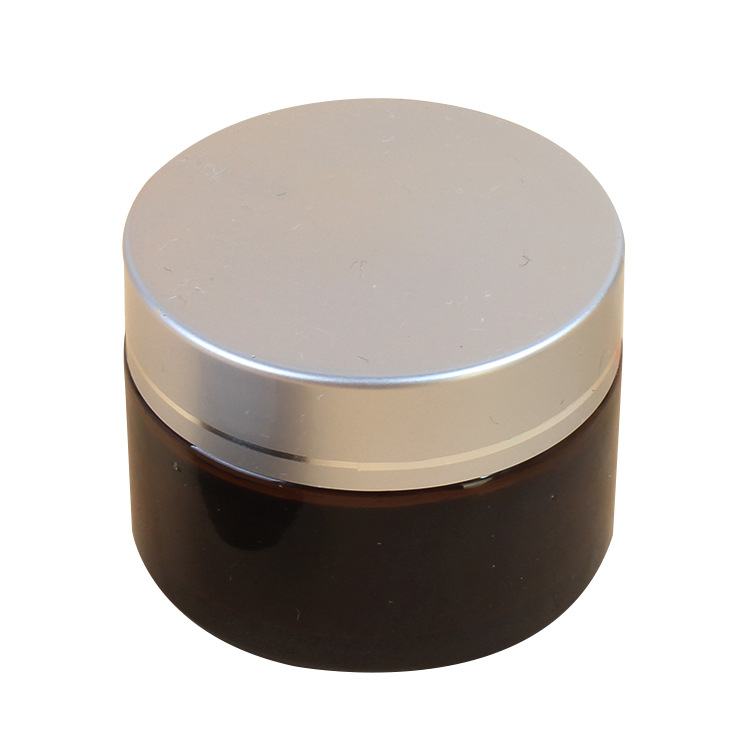 Wholesale Portable amber 30g 50g100g Frosted Glass Cosmetic Cream Jar for eye cream