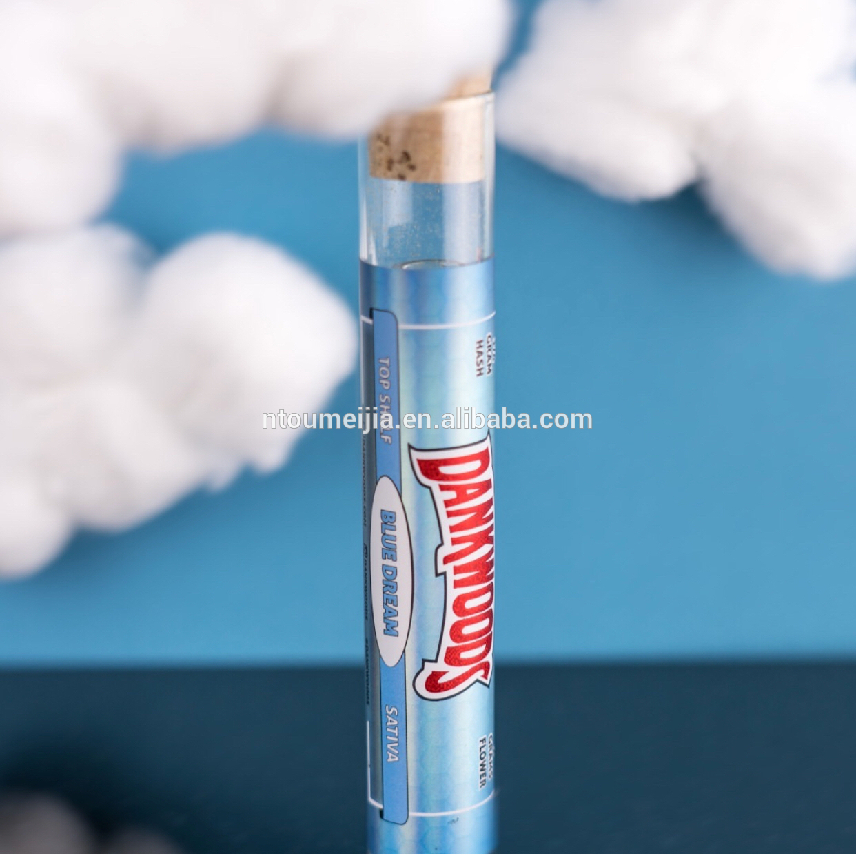 Wholesale Pre rolled glass cigar packaging tubes with Dankwoods labels