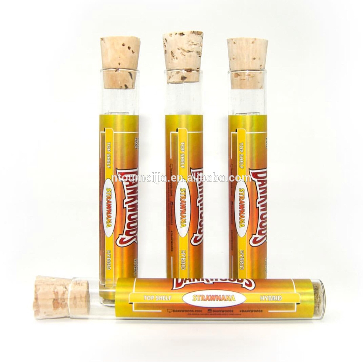 Wholesale Pre rolled glass cigar packaging tubes with Dankwoods labels