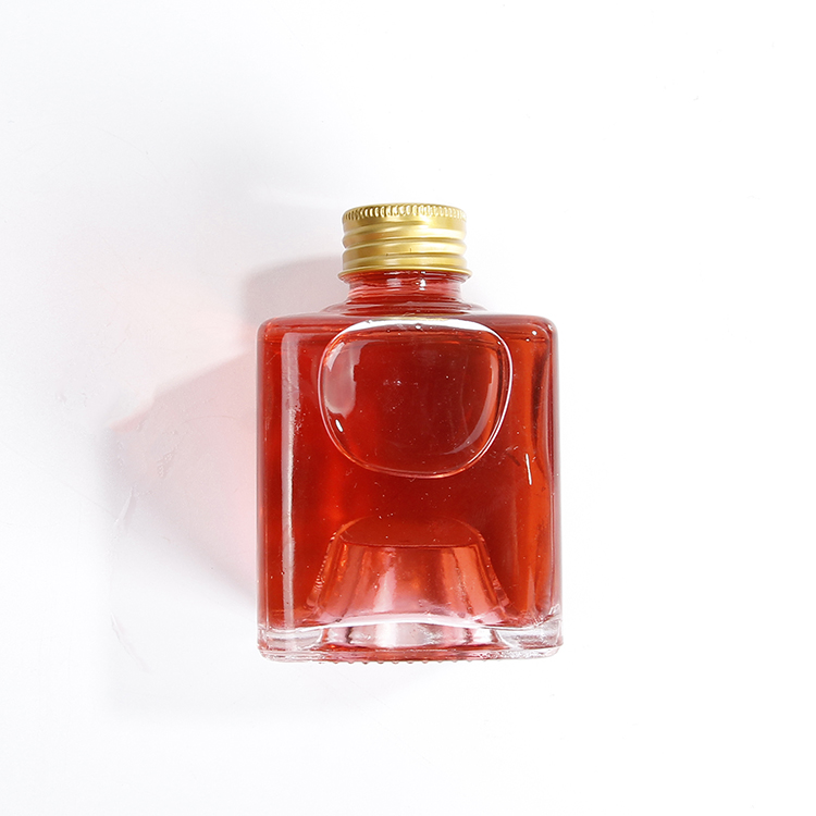 Wholesale Premium 150ml French Square Oil Containers Stackable Glass Bottles For Cocktail Drinks
