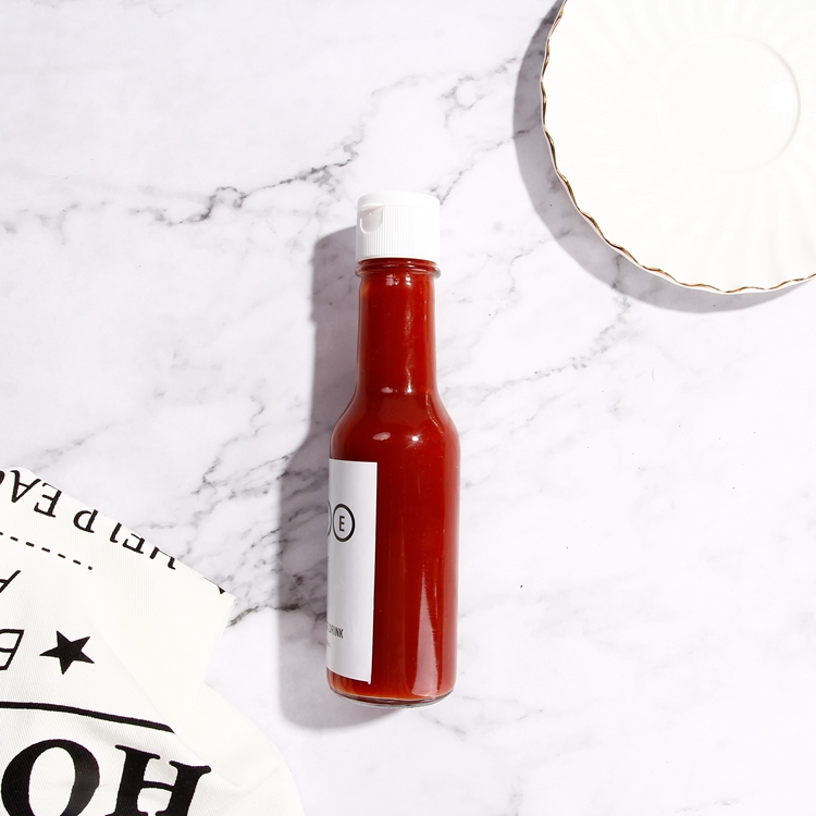 Wholesale Premium Neat Small Screw lid 150ml Hot Sauce Clear Glass 5oz Woozy Bottle