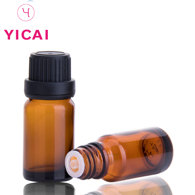 Wholesale Press Screw Cap 10ml Brown Liquid Essence Glass Essential Oil Bottles