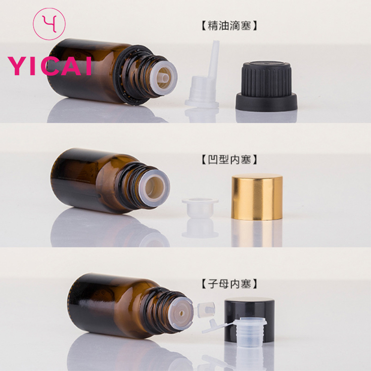Wholesale Press Screw Cap 10ml Brown Liquid Essence Glass Essential Oil Bottles