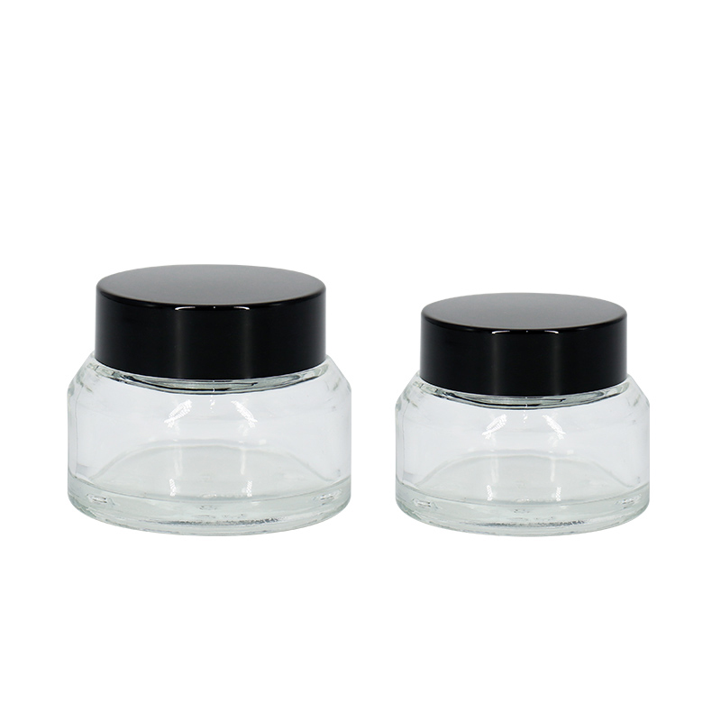 Wholesale Price Customized 30g 50g Transparent Glass Cosmetic Face Cream Jar