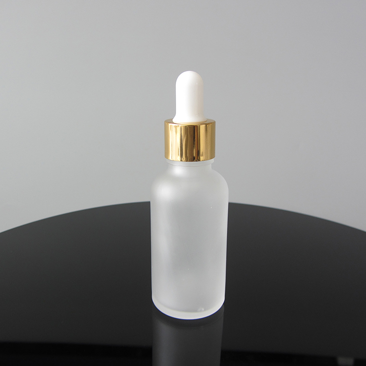 Wholesale Price Low MOQ 30ml Frosted Luxury Glass Dropper Bottle For Oil Packaging