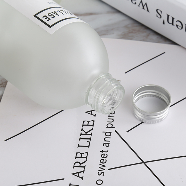 Wholesale Price Round Drinking Tea Bottle 270ml 350ml 500ml Beverage Bottle Glass With Aluminum Cap