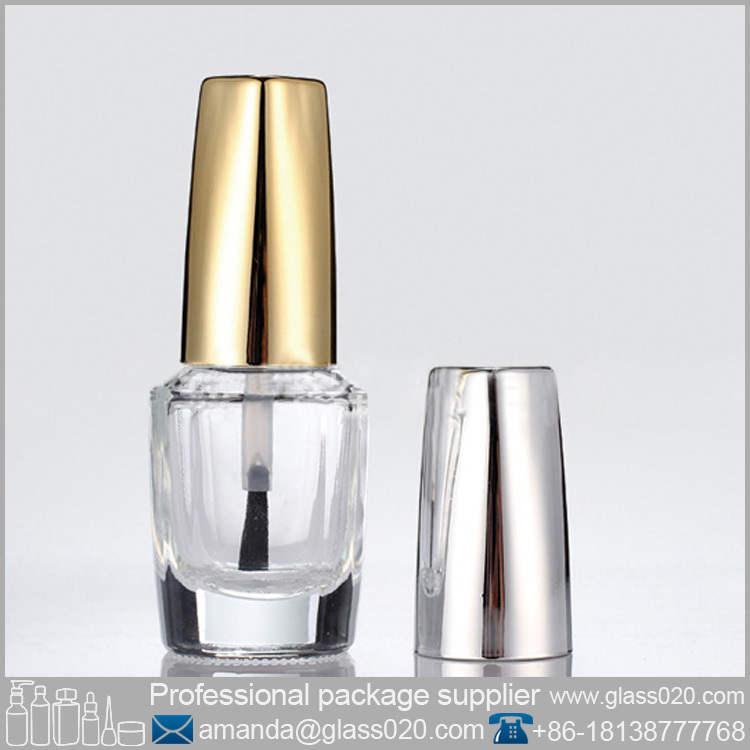 Wholesale Price Transparent 3ml Glass Gel Bottle Nail Polish Container With Brush