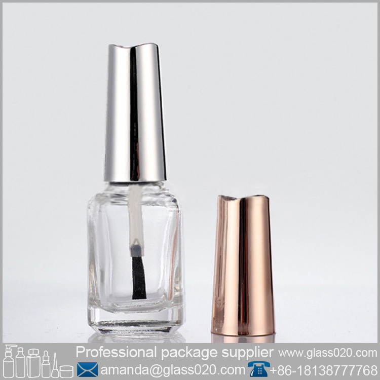 Wholesale Price Transparent 3ml Glass Gel Bottle Nail Polish Container With Brush