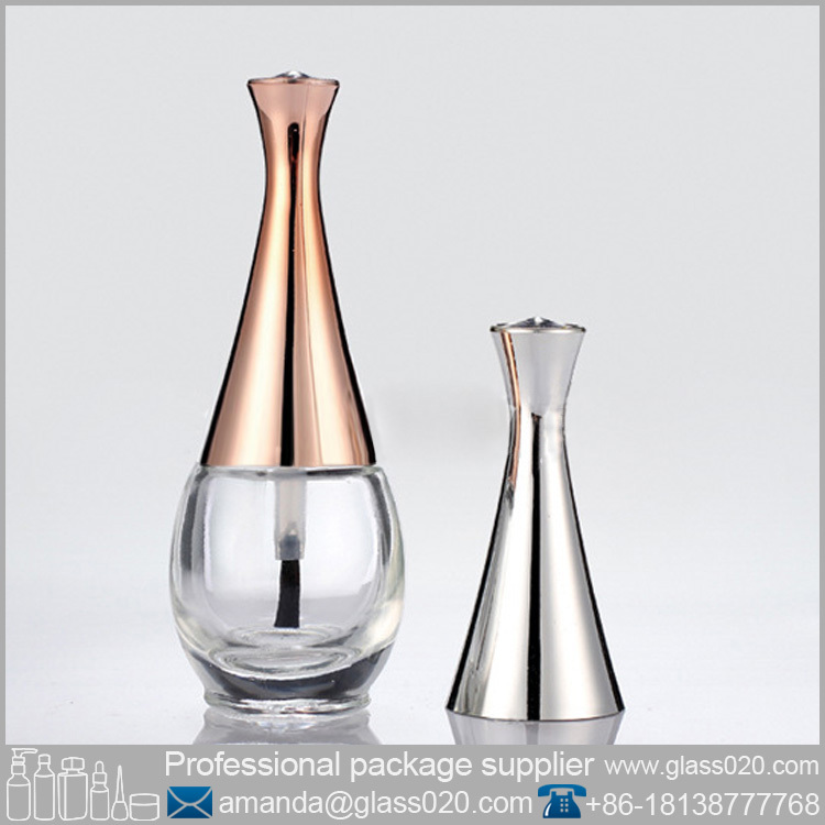 Wholesale Price Transparent 3ml Glass Gel Bottle Nail Polish Container With Brush