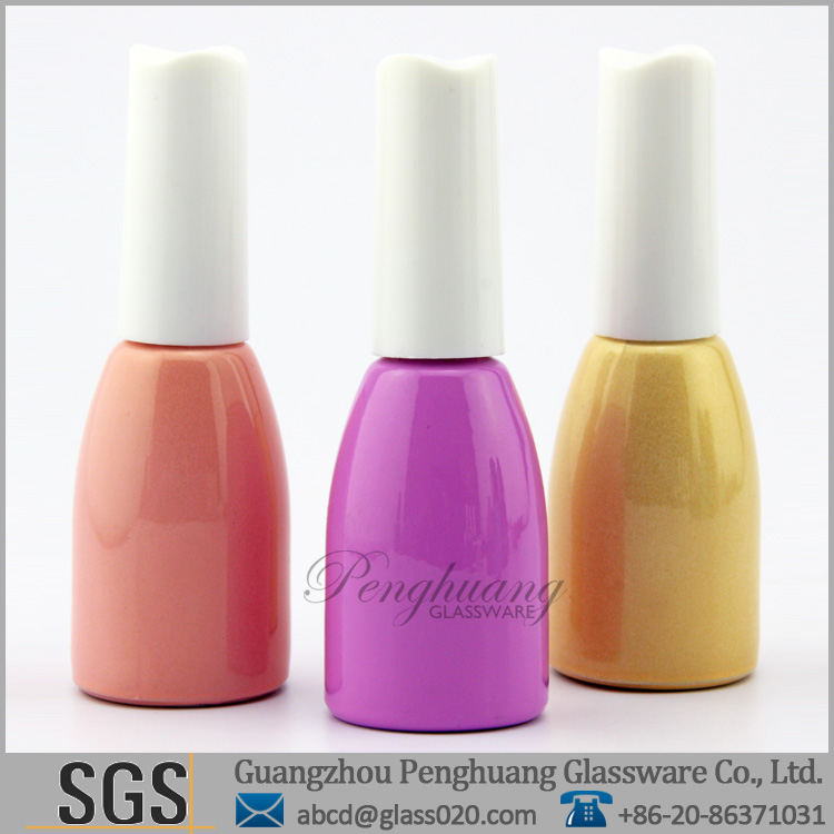 Wholesale Price Transparent 3ml Glass Gel Bottle Nail Polish Container With Brush