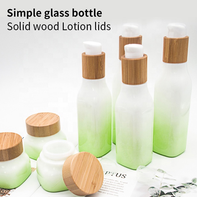 Wholesale Private Label Luxury Cosmetics Bottle Containers and Packaging Glass Cosmetic Jars Manufacturer