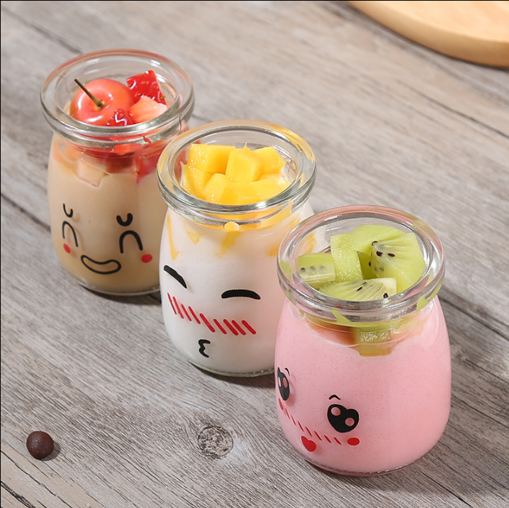 Wholesale Pudding Yogurt Dessert Glass Cup Ice Cream Glass Jars