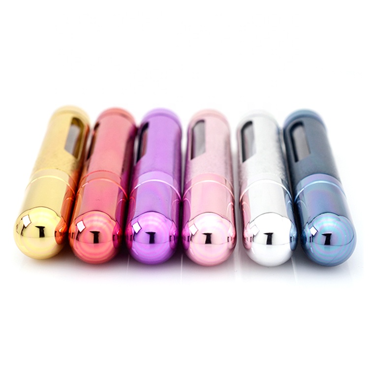 Wholesale Purple Luxury Aluminum Parfum Bottles 10ml Glass Perfume Sample Bottle Spray