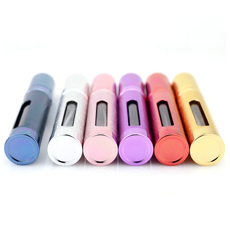 Wholesale Purple Luxury Aluminum Parfum Bottles 10ml Glass Perfume Sample Bottle Spray