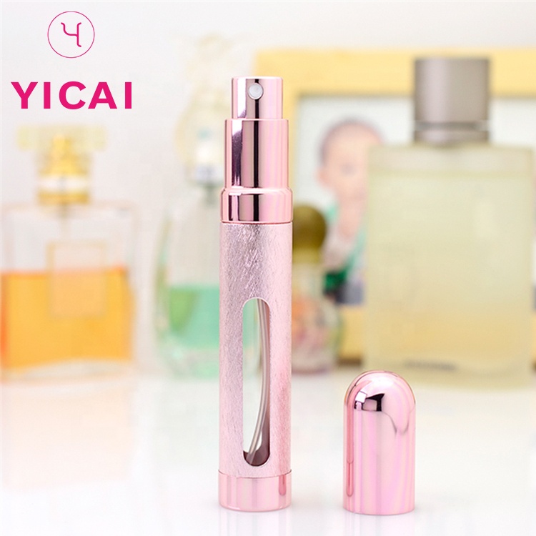 Wholesale Purple Luxury Aluminum Parfum Bottles 10ml Glass Perfume Sample Bottle Spray