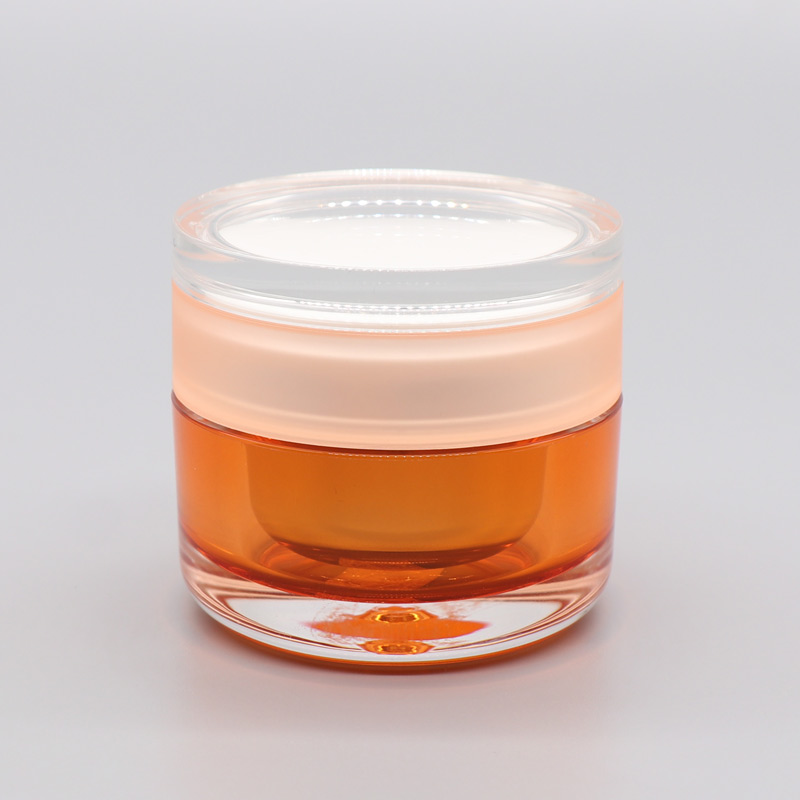 Wholesale Quality Pink Thick Acrylic Luxury Empty Facial Cream Jars for Effect Cosmetic