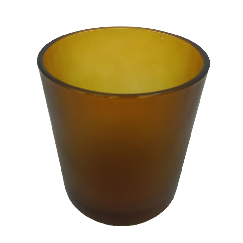 Wholesale Recycled 200ml Amber Glass Candle Jars