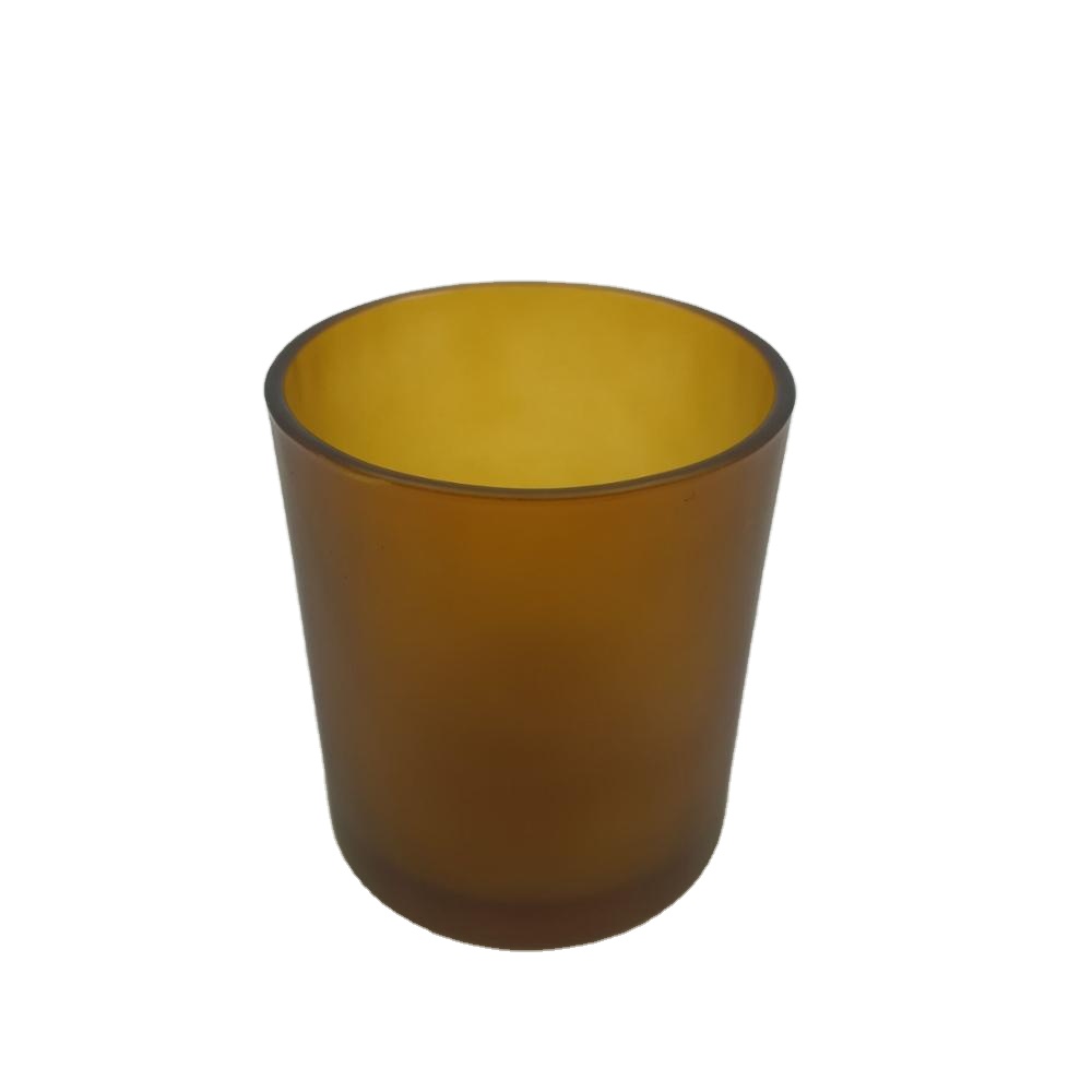 Wholesale Recycled 200ml Amber Glass Candle Jars