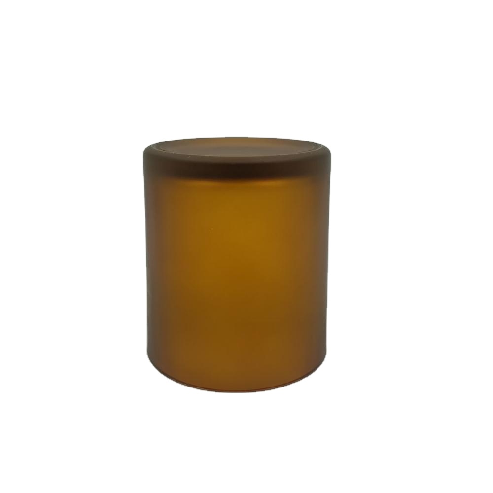 Wholesale Recycled 200ml Amber Glass Candle Jars
