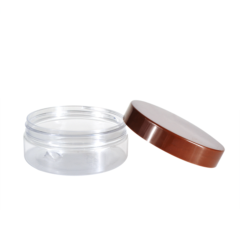 Wholesale Refillable Empty Round Wide-Mouth Food Containers Clear PET Plastic Storage Jars with Lid