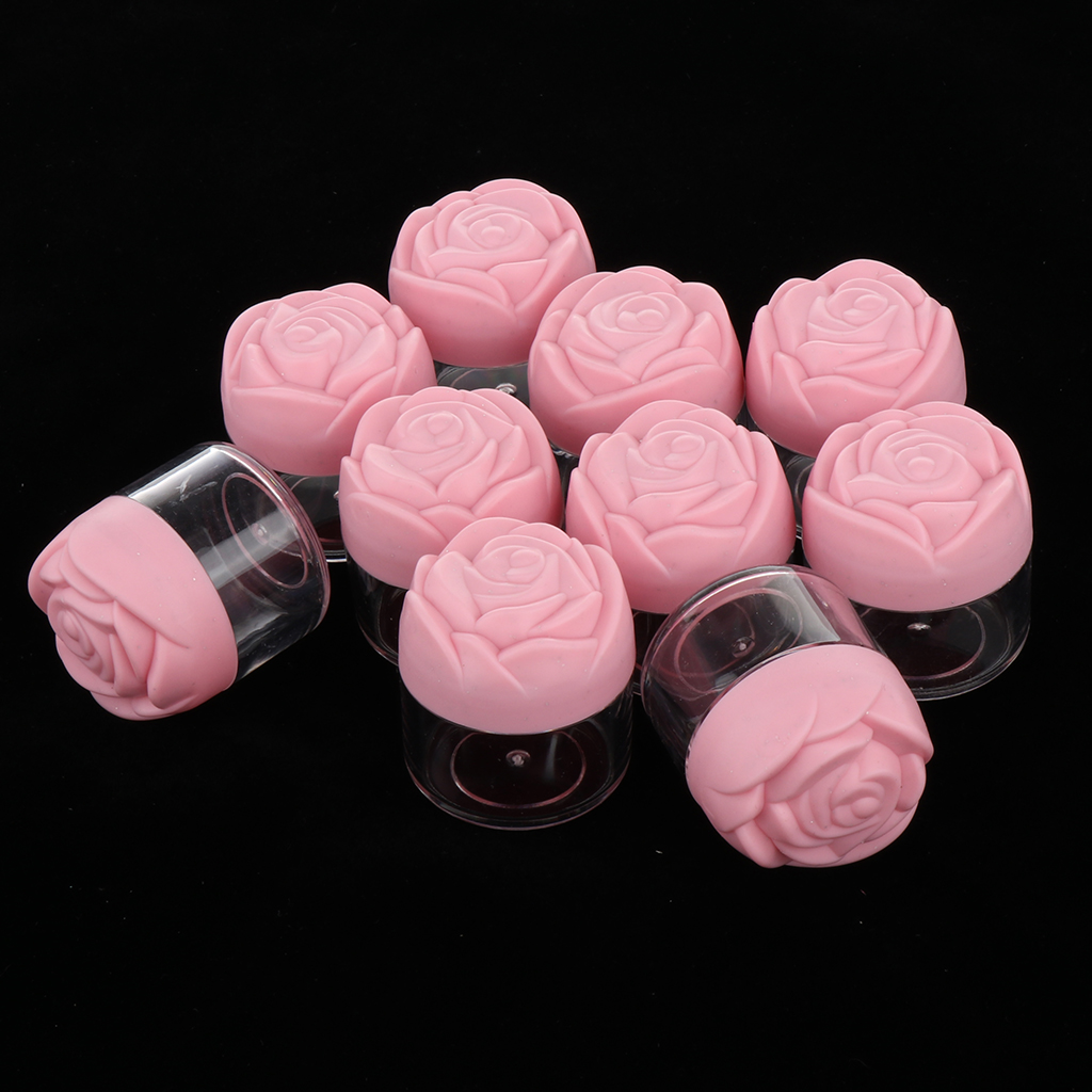 Wholesale Rose-shape lip scrub jar Empty Cream Moisturizer Glitters Containers Case Jar Pot