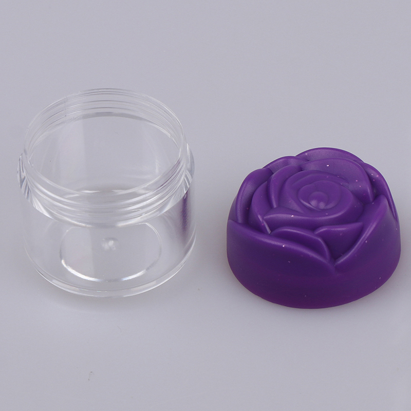 Wholesale Rose-shape lip scrub jar Empty Cream Moisturizer Glitters Containers Case Jar Pot