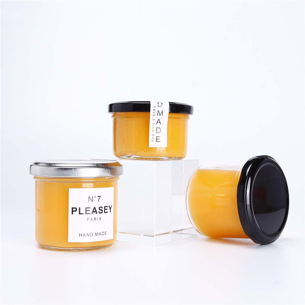 Wholesale Round Beverage Juice Empty Fruit Water Glass Bottle Jars With Screw Separable Tin Lid