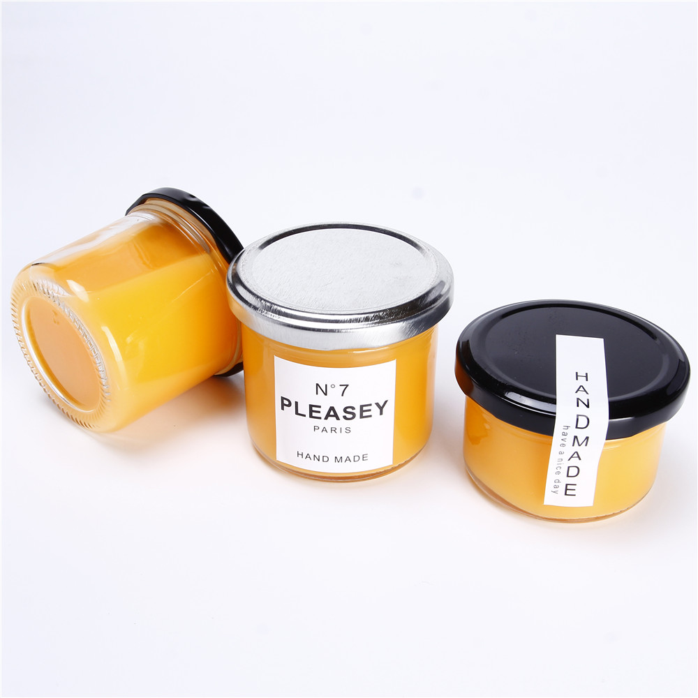Wholesale Round Beverage Juice Empty Fruit Water Glass Bottle Jars With Screw Separable Tin Lid