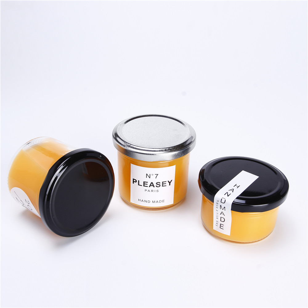 Wholesale Round Beverage Juice Empty Fruit Water Glass Bottle Jars With Screw Separable Tin Lid