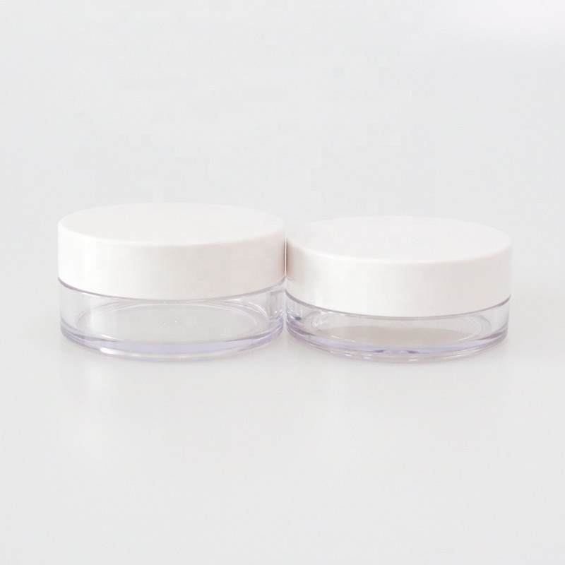 Wholesale Round Empty Clear 100ml Cosmetic Cream Plastic PETG Jar with White Lid