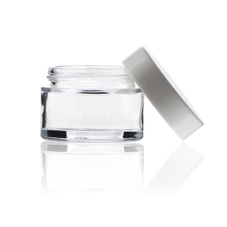 Wholesale Round Empty Face 30g Cream Jar Glass Cream Bottle