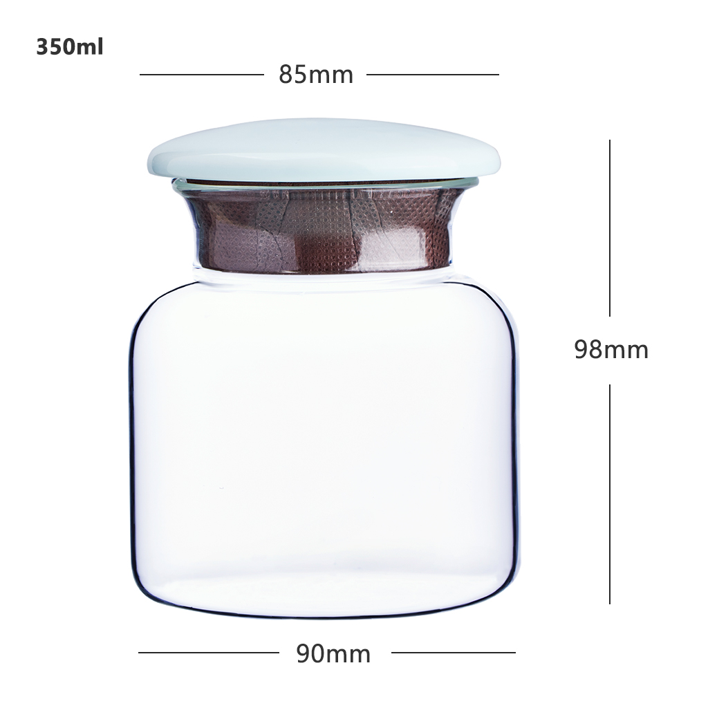 Wholesale Round Glass Storage Jar Airtight With Glass storage honey glass jar set