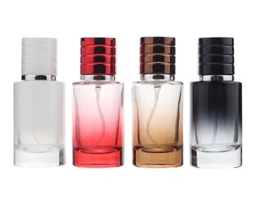 Wholesale Round Shape High quality 30ml perfume glass bottle with magnetic perfume cap and collar