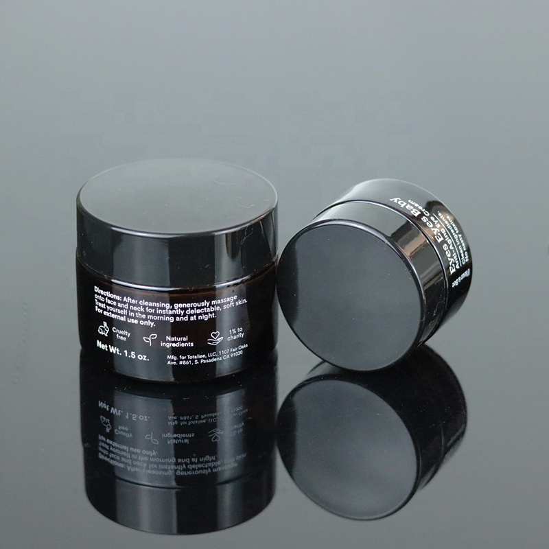 Wholesale Round Small 15ml 0.5oz Empty Brown Cream Container Amber Glass Jar Cosmetic Jar (GJM55)