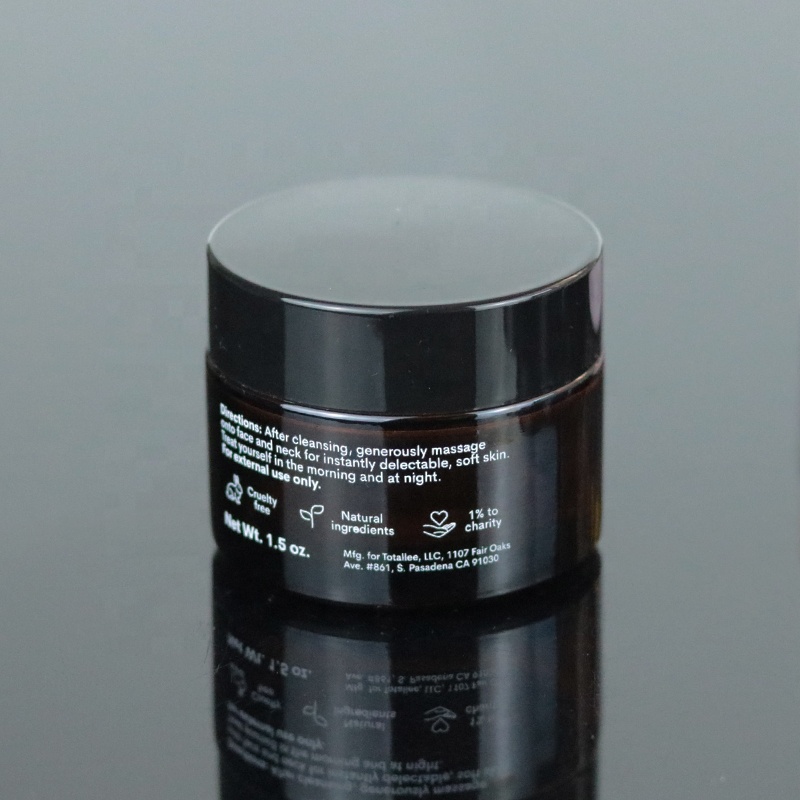 Wholesale Round Small 15ml 0.5oz Empty Brown Cream Container Amber Glass Jar Cosmetic Jar (GJM55)
