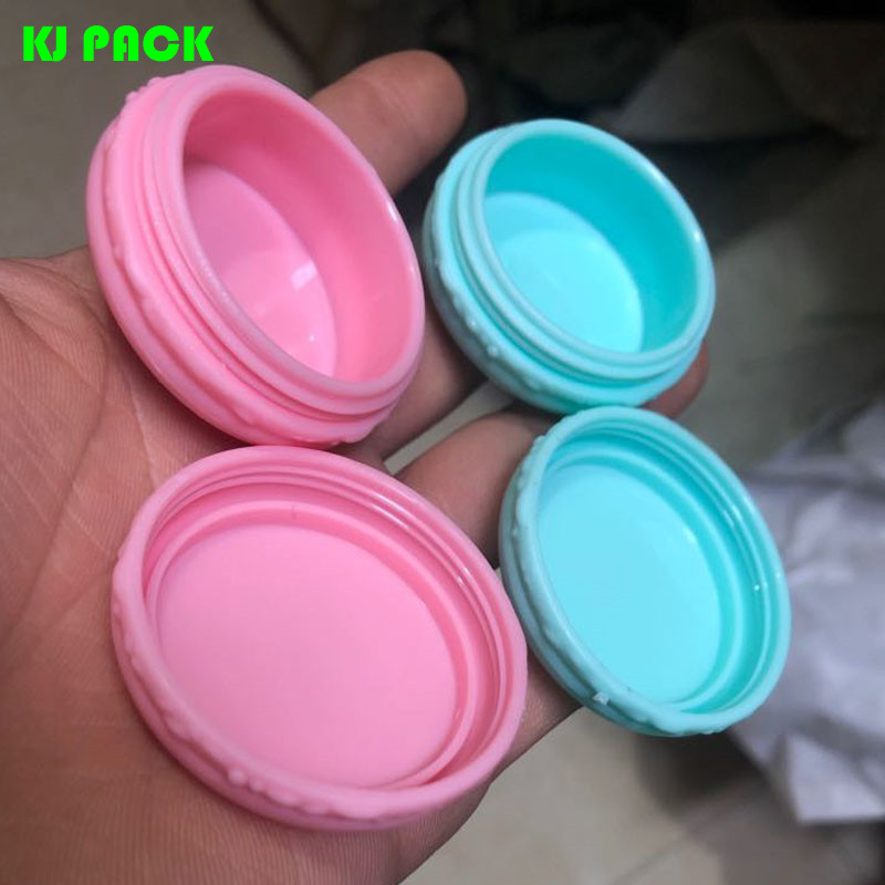 Wholesale Round candy color macaron shaped jars,10g Empty Cosmetic PP Plastic Cream Jar,Lip Balm Eye Shadow Powder Container