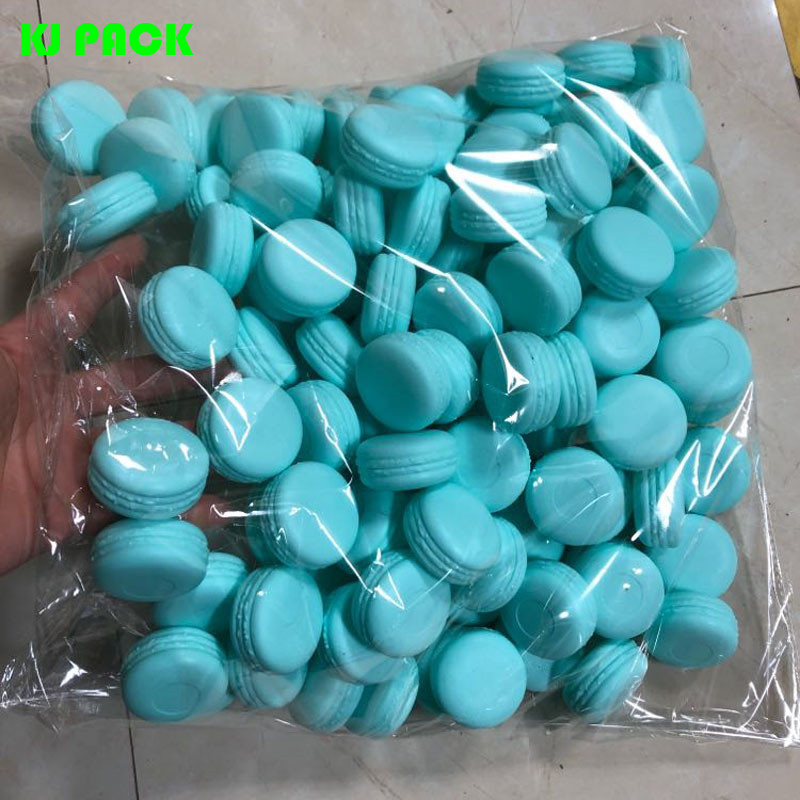 Wholesale Round candy color macaron shaped jars,10g Empty Cosmetic PP Plastic Cream Jar,Lip Balm Eye Shadow Powder Container