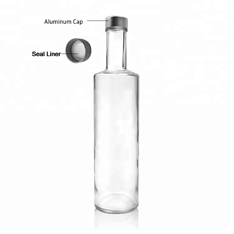 Wholesale Screen Printing Empty 700 ml 750ml Vodka Spirit Glass Liquor Bottle With screw cap