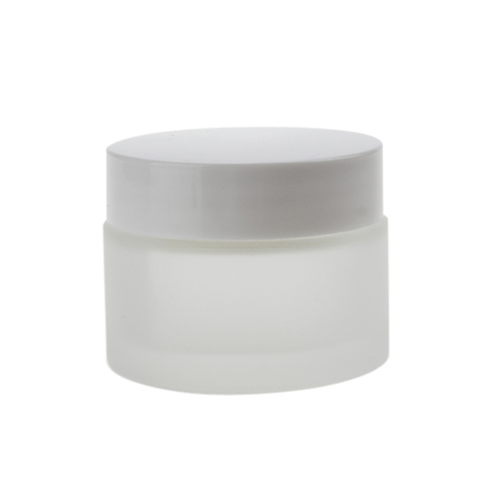 Wholesale Screw Lid Frosted Packaging Cosmetic Glass Jar, Empty Skincare 30g 15g Frosted Glass Cream Jar for Sale