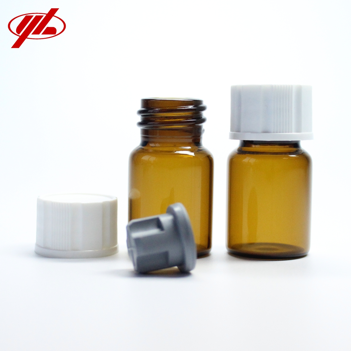 Wholesale Screw Tubular Glass Vial Bottle with Plastic Caps and Lids