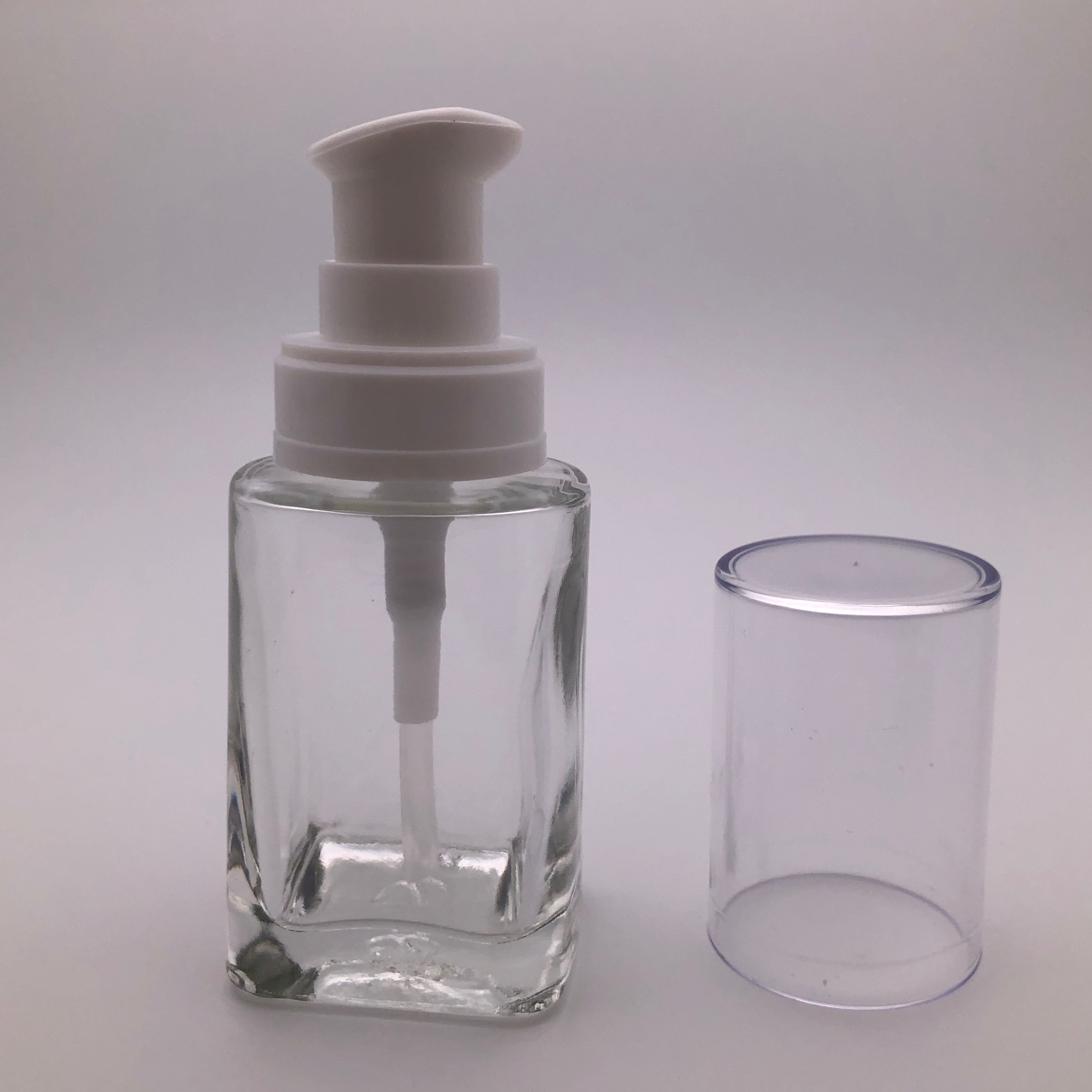 Wholesale Serum Cosmetic Foundation Bottle Glass 30ml Pump