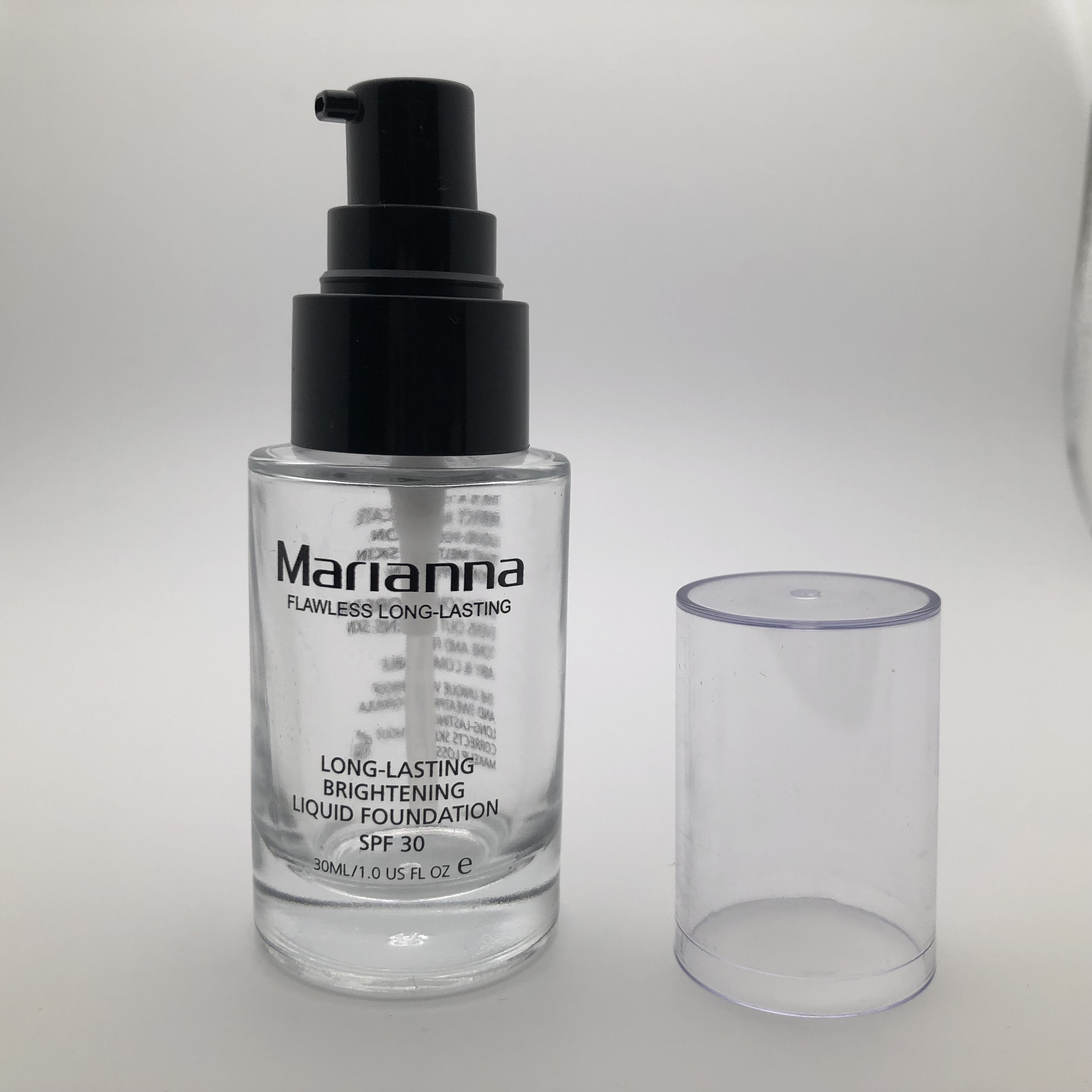 Wholesale Serum Cosmetic Foundation Bottle Glass 30ml Pump