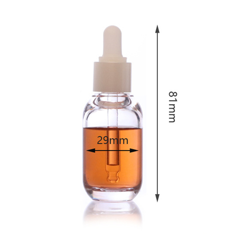 Wholesale Simple Stylish Transparent Glass Dropper Roller Bottles 15ml Essential Oil Bottle