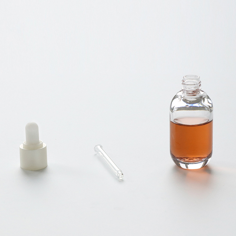 Wholesale Simple Stylish Transparent Glass Dropper Roller Bottles 15ml Essential Oil Bottle