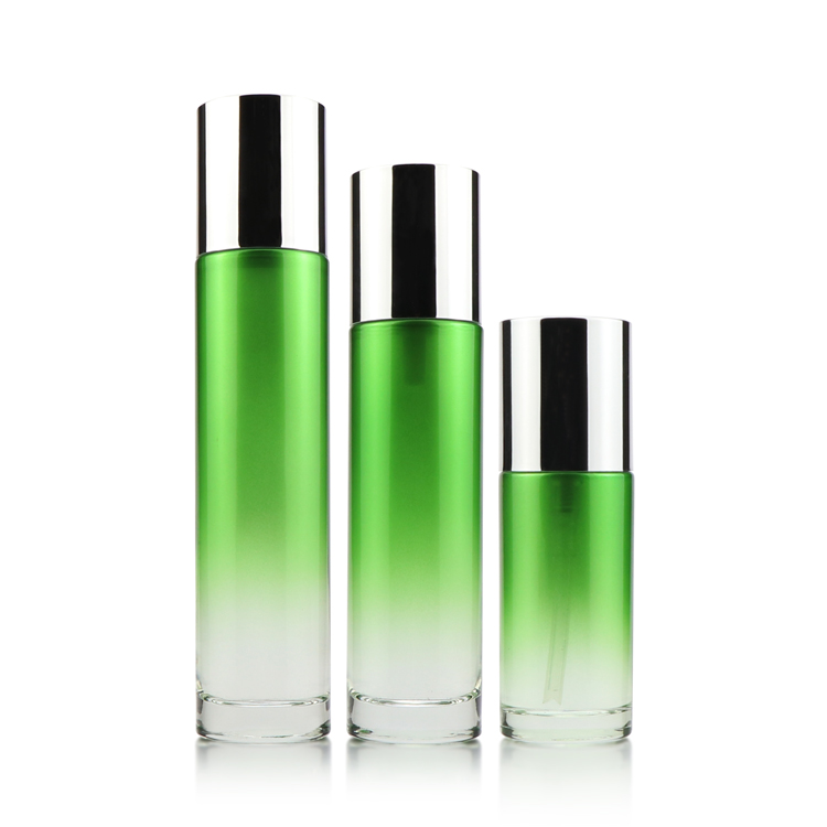 Wholesale Skin care Luxury Cosmetic Glass Bottle 120ml 100ml 40ml 50g 30g Glass Jar with Nice Screw Cap