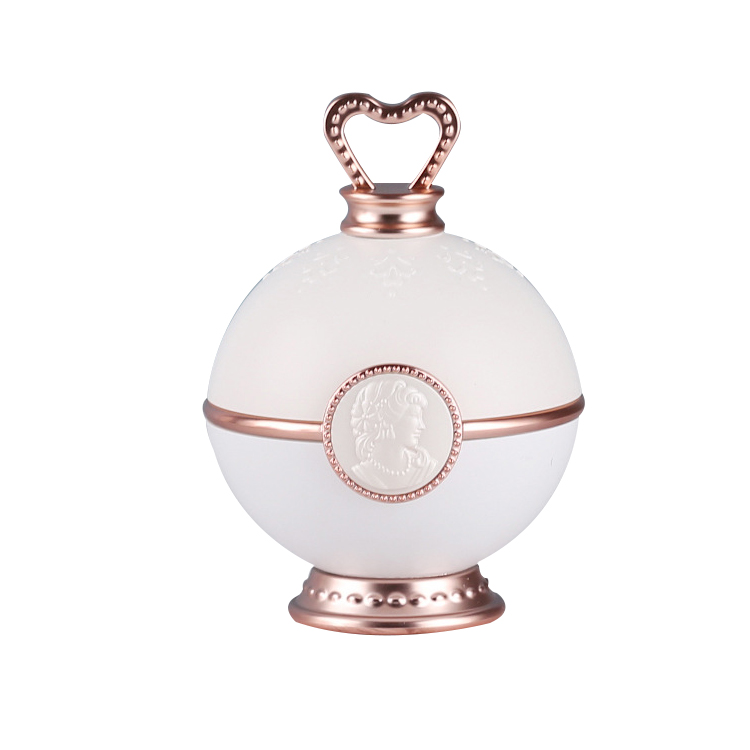 Wholesale Skincare Jars Luxury White Heart-shaped Crown Ball Empty Cosmetic Acrylic 15g 30g 50g Face Cream Storage Jar